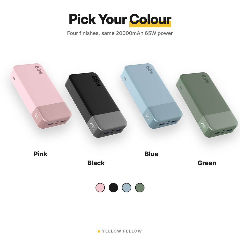 20000mAh 65W PD Portable Charger Power Bank, High Capacity USB C Fast Charging External Battery, Led Digital Display Power Bank Support Fast Charging For Laptop, Cell Phones, Tablets