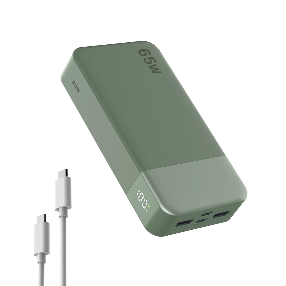 20000mAh 65W PD Portable Charger Power Bank, High Capacity USB C Fast Charging External Battery, Led Digital Display Power Bank Support Fast Charging For Laptop, Cell Phones, Tablets